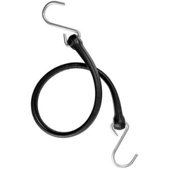 The Perfect Bungee - Heavy Duty Bungee Strap with Triangulated Galvanized S Hook - 24" OAL, Black - Eagle Tool & Supply