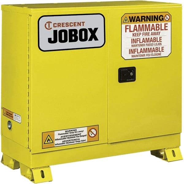 Jobox - Safety Cabinets   Hazardous Chemical Type: Flammable and Combustible Liquids    Color: Yellow - Eagle Tool & Supply