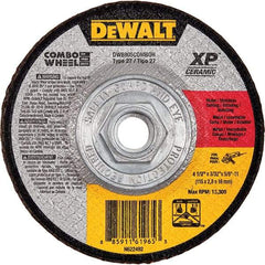 DeWALT - 4-1/2" 24 Grit Ceramic Cutoff Wheel - 3/32" Thick, 5/8-11 Arbor, 13,300 Max RPM, Use with Angle Grinders - Eagle Tool & Supply