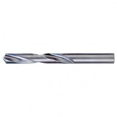 #41 Dia. × 0.096″ Shank × 1″ Flute Length × 2″ OAL, 118°, Bright, 2xD Flute, Round Solid Carbide Drill - Eagle Tool & Supply