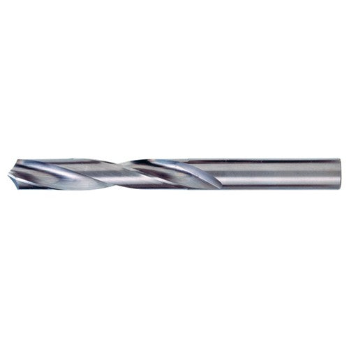 ‎#39 Dia. × 0.1″ Shank × 1-1/4″ Flute Length × 2-1/4″ OAL, 118°, Bright, 2xD Flute, Round Solid Carbide Drill - Exact Industrial Supply