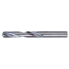 ‎#12 Dia. × 0.189″ Shank × 1-5/8″ Flute Length × 2-3/4″ OAL, 118°, Bright, 2xD Flute, Round Solid Carbide Drill - Exact Industrial Supply
