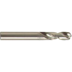 #32 Dia. x #32 Shank × 16 mm Flute Length × 46 mm OAL, 3xD, 118°, Uncoated, 2 Flute, External Coolant, Round Solid Carbide Drill - Eagle Tool & Supply