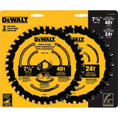 DeWALT - Wet & Dry-Cut Saw Blades Blade Diameter (Inch): 7-1/4 Blade Material: Carbide-Tipped - Eagle Tool & Supply