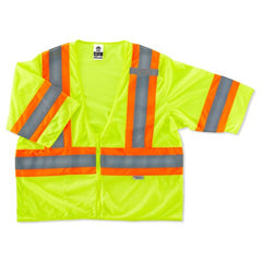 8330Z L/ XL Lime 2-Tone Vest Type R Class 3 - Eagle Tool & Supply