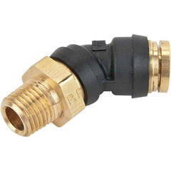 Parker - Plastic Push-To-Connect Tube Fittings Type: Male Swivel Elbow Tube Outside Diameter (Inch): 3/4 x 3/4 - Eagle Tool & Supply
