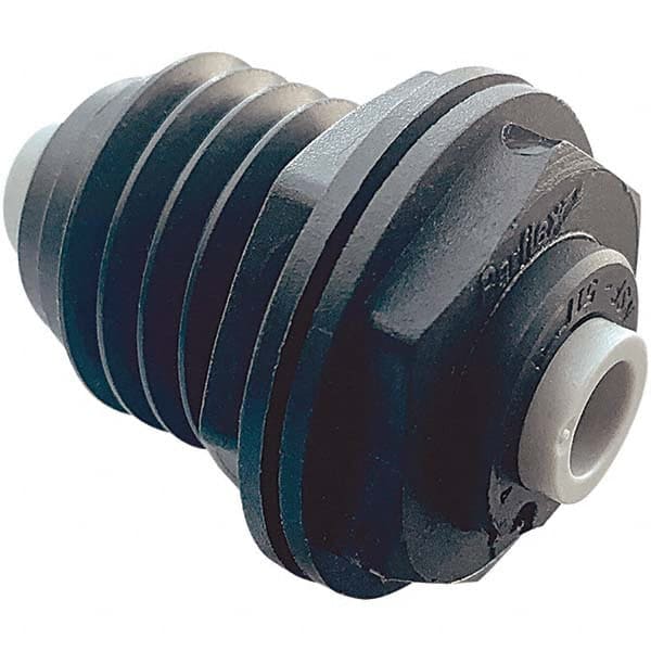 Parker - Plastic Push-To-Connect Tube Fittings Type: Bulkhead Union Tube Outside Diameter (Inch): 1/4 x 1/4 - Eagle Tool & Supply