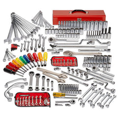 Combination Hand Tool Sets; Set Type: Master Tool Set; Container Type: Chest; Measurement Type: Inch & Metric; Container Material: Aluminum; Drive Size: 1/2; 1/4; 3/8; Insulated: No; Case Type: Top Chest; Contents: Classic Pear Head: 5 in; 1/4 in; Socket