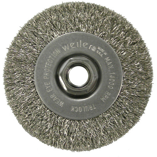 4″ Diameter-5/8″-11 Arbor Hole - Crimped Steel Wire Straight Wheel - Eagle Tool & Supply