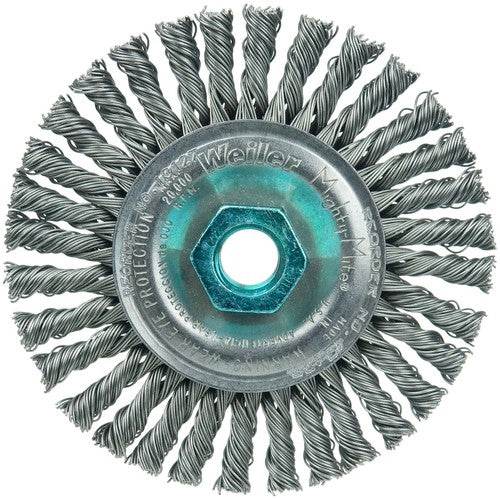 Mini Roughneck 4″ Stringer Bead Wheel, .020″ Steel Fill, M14x2.0 Nut - Eagle Tool & Supply