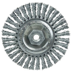 Mini Roughneck 4″ Stringer Bead Wheel, .020″ Steel Fill, 3/8″-24 UNF Nut - Eagle Tool & Supply