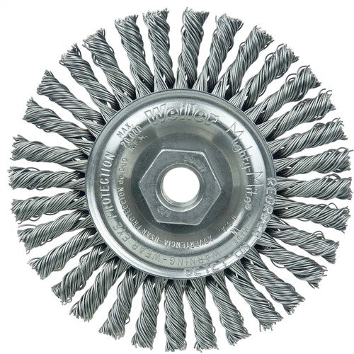 Mini Roughneck 4″ Stringer Bead Wheel, .020″ Steel Fill, 1/2″-13 UNC Nut - Eagle Tool & Supply