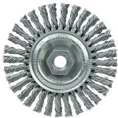 Mini Roughneck 4″ Stringer Bead Wheel, .020″ Steel Fill, 1/2″-13 UNC Nut - Eagle Tool & Supply
