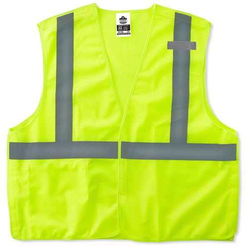8215BA XS Lime Econ Breakaway Mesh Vest Type R Class 2 - Eagle Tool & Supply
