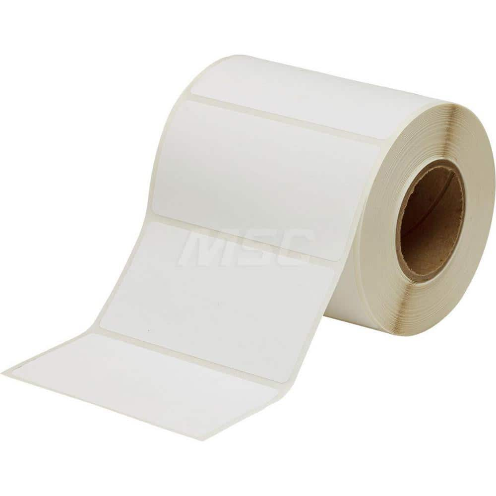 Die-Cut Label for Printer: 4″, Paper, White Use with BradyJet J2000 Color Label Printer