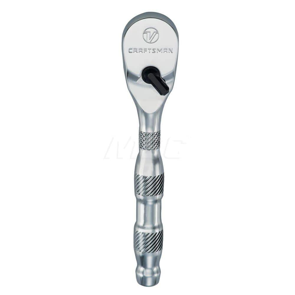 Ratchet: 1/4″ Drive, Round Head 80 Gear Teeth, Polished Chrome Finish