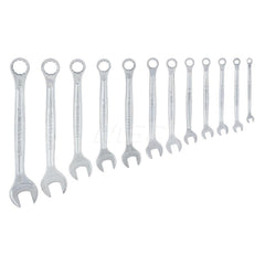 Wrench Set: 12 Pc, Inch Polished Chrome Finish