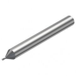 R216.32-00830-AE08G 1620 0.8mm 2 FL Solid Carbide End Mill - Corner Radius w/Cylindrical Shank - Eagle Tool & Supply