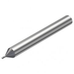 R216.42-01030-AE10G 1620 1mm 2 FL Solid Carbide Ball Nose End Mill w/Cylindrical Shank - Eagle Tool & Supply