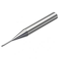 R216.42-01030-AJ10G 1620 1mm 2 FL Solid Carbide Ball Nose End Mill w/Cylindrical Shank - Eagle Tool & Supply