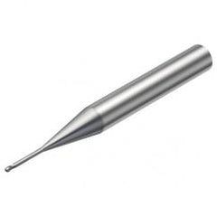 R216.42-00830-AJ08G 1620 0.8mm 2 FL Solid Carbide Ball Nose End Mill w/Cylindrical Shank - Eagle Tool & Supply