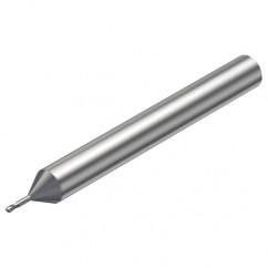 R216.42-00830-AO08G 1620 0.8mm 2 FL Solid Carbide Ball Nose End Mill w/Cylindrical Shank - Eagle Tool & Supply