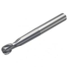 R216.62-12030-AO13G 1610 12mm 2 FL Solid Carbide Ball Nose End Mill spherical design w/Cylindrical Shank - Eagle Tool & Supply