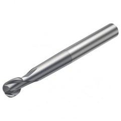 R216.62-02030-AO30G 1610 2mm 2 FL Solid Carbide Ball Nose End Mill spherical design w/Cylindrical Shank - Eagle Tool & Supply