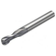 RA216.42-1630-AK08G 1610 6.35mm 2 FL Solid Carbide Ball Nose End Mill w/Cylindrical Shank - Eagle Tool & Supply