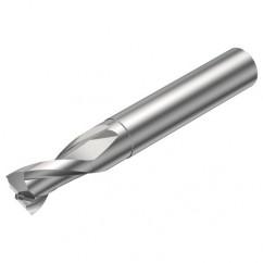 2P121-0200-NC H10F 2mm FL Straight Center Cut w/Cylindrical with Neck Shank - Eagle Tool & Supply