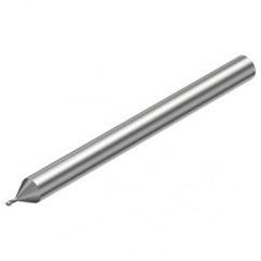 2P211-0080-PC 1620 0.8mm FL Straight Center Cut w/Cylindrical with Neck Shank - Eagle Tool & Supply