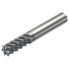 R215.36-12050-AC26L 1620 12mm 6 FL Solid Carbide End Mill - Corner Radius w/Cylindrical Shank - Eagle Tool & Supply