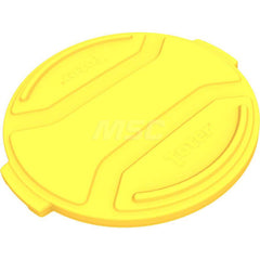 Trash Can & Recycling Container Lids; Lid Shape: Round; Lid Type: Flat; Container Shape: Round; Color/Finish: Yellow; For Use With: Trash Cans; Material: Plastic; Overall Length: 26.60; Lid Length (Inch): 26.60; Height (Decimal Inch): 1.8; Height (Inch):