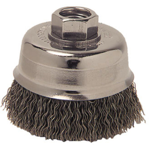 3″ Crimped Wire Cup Brush, .014″ Steel Fill, M14 × 2.0 Nut - Eagle Tool & Supply