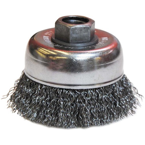 3″ Diameter-5/8″-11 Arbor Hole - Crimped Steel Wire Cup Wheel - Eagle Tool & Supply