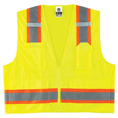 8248Z 4/5 XL Lime Surveyors Vest 2-Tone Type R Class 2 - Eagle Tool & Supply