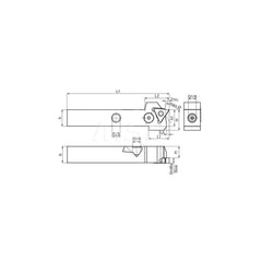 Guhring GH305.0625.500.00.06.L.IK.EST External Left Hand NonFace Grooving Radial Grooving with Adjustable Coolant Holder 5/8″ Square Shank