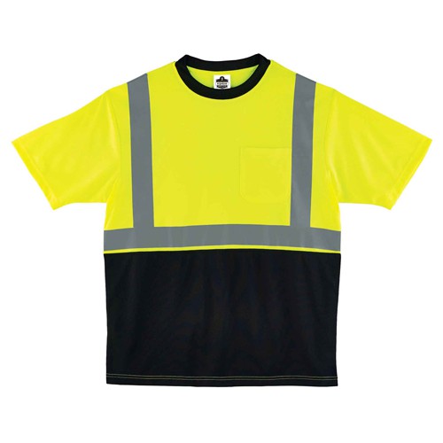 8289BK M Lim/Black Front T-Shirt Type R Class 2 - Eagle Tool & Supply