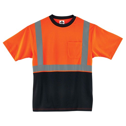 8289BK S Org/Black Front T-Shirt Type R Class 2 - Eagle Tool & Supply