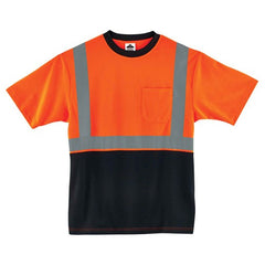 8289BK S Org/Black Front T-Shirt Type R Class 2 - Eagle Tool & Supply