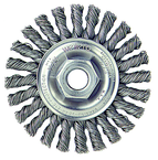 4" Diameter - 5/8-11" Arbor Hole - Knot Cable Twist Stainless Straight Wheel - Eagle Tool & Supply