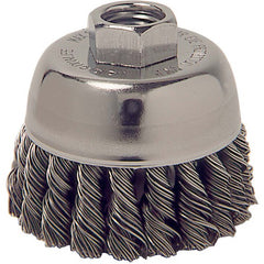 2-3/4″ Single Row Knot Wire Cup Brush, .020″ Steel Fill, M14 × 2.0 Nut - Eagle Tool & Supply