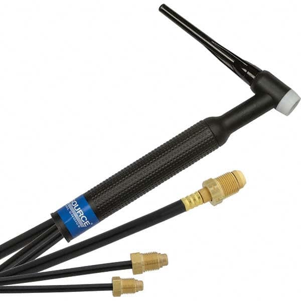 PRO-SOURCE - 350 Amp 12-1/2' Rubber Outfit 18F Water Cooled TIG Welding Torch Kit - Eagle Tool & Supply