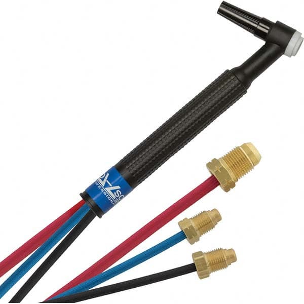 PRO-SOURCE - 250 Amp 12-1/2' Rubber Outfit 20F Water Cooled TIG Welding Torch Kit - Eagle Tool & Supply