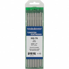 PRO-SOURCE - Tungsten Electrodes Type: Pure Diameter (Inch): 5/32 - Eagle Tool & Supply