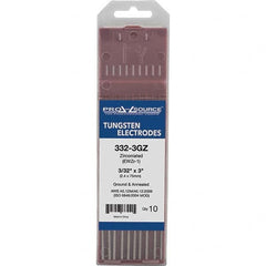 PRO-SOURCE - Tungsten Electrodes Type: Zirconiated Diameter (Inch): 3/32 - Eagle Tool & Supply
