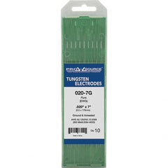 PRO-SOURCE - Tungsten Electrodes Type: Pure Diameter (Inch): 0.020 - Eagle Tool & Supply
