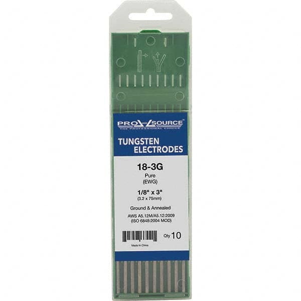 PRO-SOURCE - Tungsten Electrodes Type: Pure Diameter (Inch): 1/8 - Eagle Tool & Supply