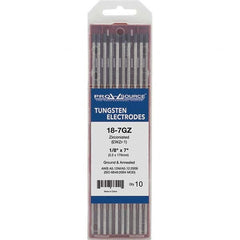 PRO-SOURCE - Tungsten Electrodes Type: Zirconiated Diameter (Inch): 1/8 - Eagle Tool & Supply
