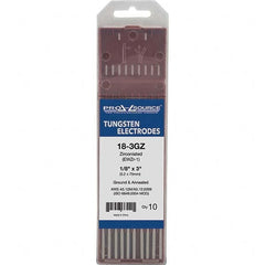 PRO-SOURCE - Tungsten Electrodes Type: Zirconiated Diameter (Inch): 1/8 - Eagle Tool & Supply